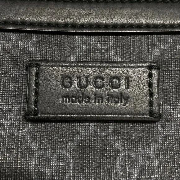 GUCCI GG Supreme Messenger Bag Black Gray Multi PVC Leather - 762-073125 - Picture 14 of 14